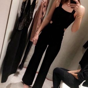 INTERMIX Black Jumpsuit With Cut Outs